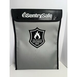 SentrySafe Fire & Water Resistant Document Bag with Zipper Pre Owned Excellent